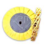 Disco Plissado Amarelo 20CM - Alto Brilho Metais Aluminio Inox Faca Ferramentas Rodas