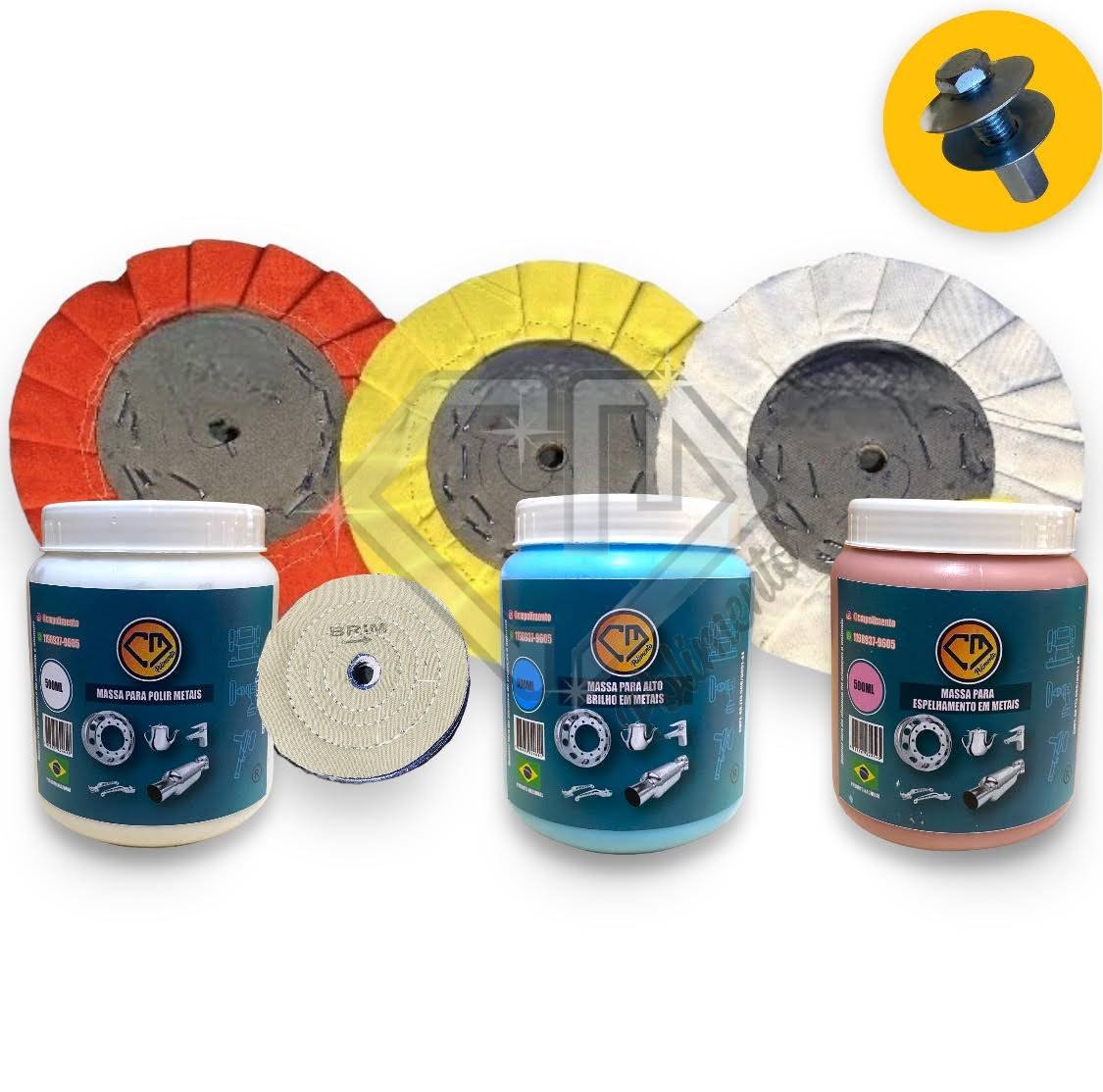 KIT 227 (2) Kit 227 - 20CM Discos E Massas Liquida Polir Baús Rodas Tanque - Imagem 1