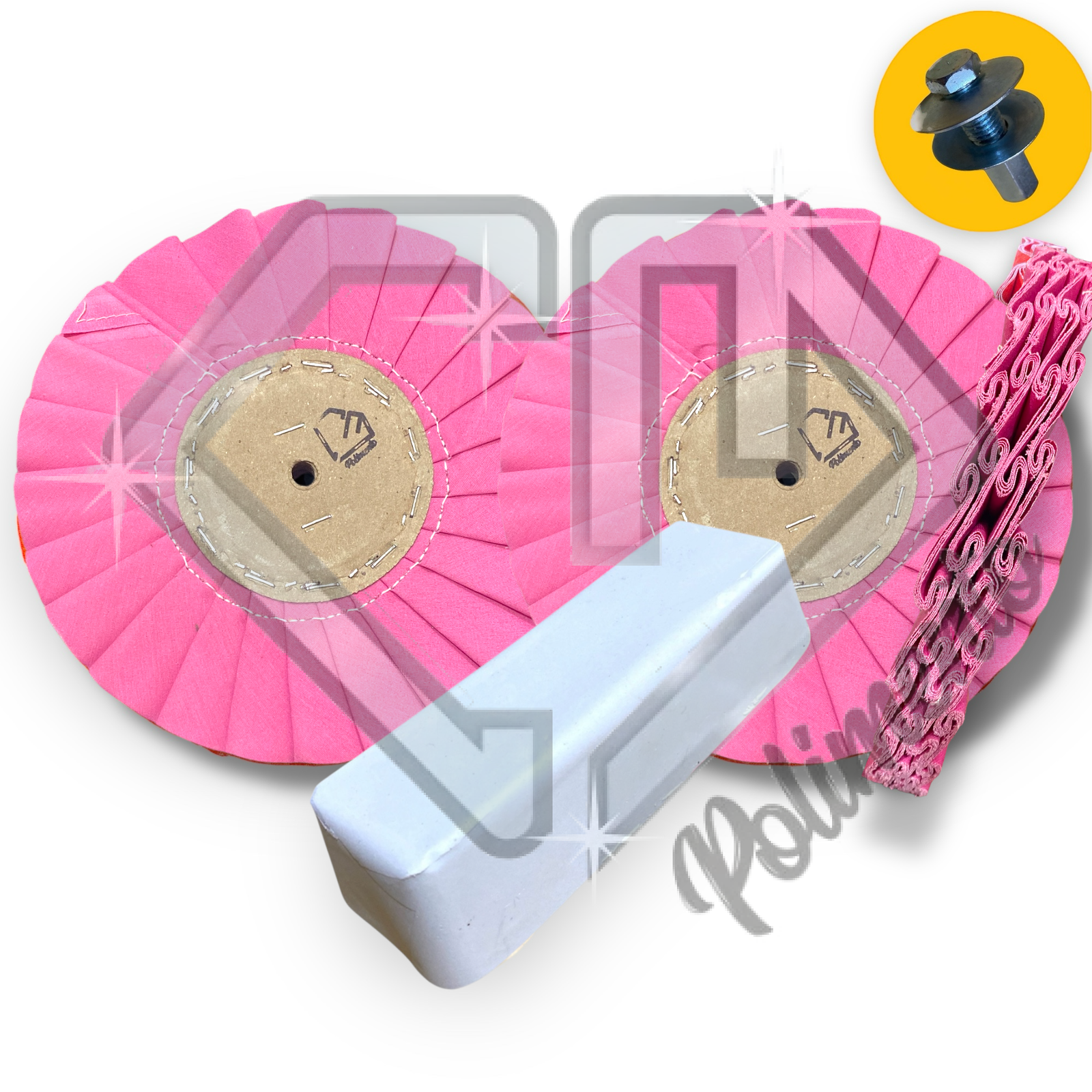 KIT 300 (2) Kit 300 - 25CM Corte Polimento Inox Aluminio Tanques Rodas Aço - Imagem 1