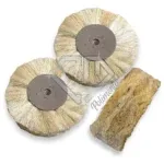 Kit 347 - 2 Escovas Roda Sisal 6x2 Polimento Aço Inox 15CM