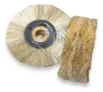 Escova Roda Sisal 8x2 Miolo Madeira - Riscos Polimento  Alumínio Inox Metais Aço