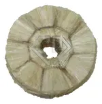 Escova Roda Sisal 6X2 Sem Miolo - Riscos Polimento Alumínio Inox Metais Aço