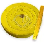 Roda Algodão Amarelo 100mm - Brilho Espelhamento Faca Inox Ferro Alumínio Cubas Ourives Fornitura
