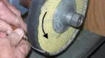 Roda Algodão Resinado Amarelo 250mm - Brilho Espelhamento Faca Inox Ferro Alumínio Cubas Ourives Fornitura - Imagem 6
