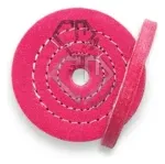 Roda de Algodão Rosa Dura 100mm - Polimento em Metais Alumínio Inox