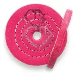 Roda de Algodão Rosa Dura 100mm - Polimento em Metais Alumínio Inox