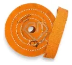 Roda Algodão Resinado Laranja 100mm - Brilho Espelhar Faca Inox Alumínio Cuba Ourives Fornitura