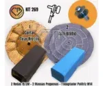 Kit 269 - Riscos Polimento Ferro Aço Chapa Banco Inox Rodas Politriz M14 15CM - Imagem 2