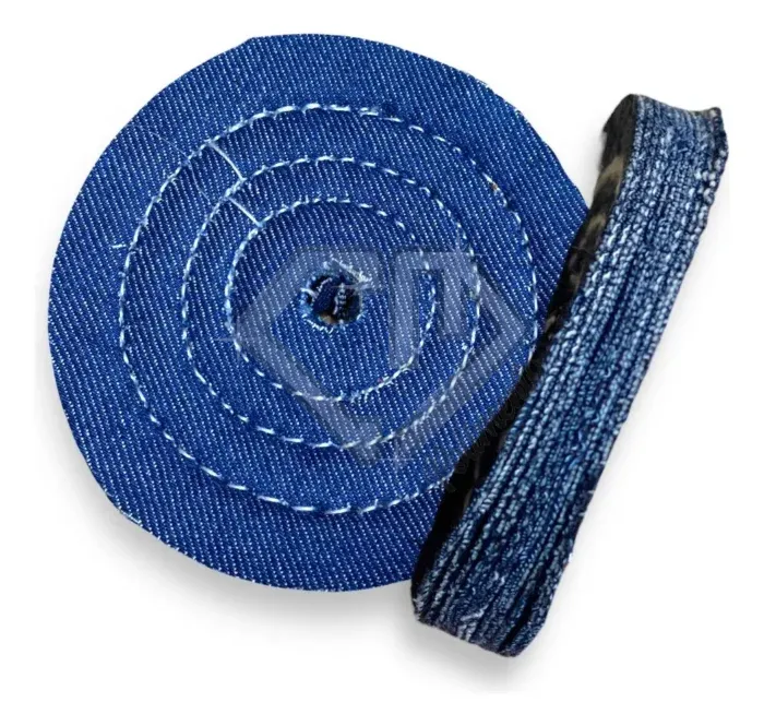 Roda de Jeans 100mm - Polimento Fino em Metais: Alumínio Inox Prata Bijoux Latão - Imagem 1