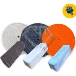 Kit 266 - Polimento Brilho Tanque Rodas Inox Facas Politriz M14 20CM