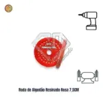Roda de Algodão Vermelho Dura 75mm - Polimento em Metais Alumínio Inox - Imagem 2