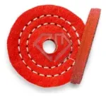 Roda de Algodão Vermelho Dura 75mm - Polimento em Metais Alumínio Inox