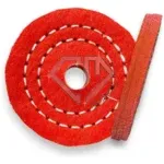 Roda de Algodão Vermelho Dura 75mm - Polimento em Metais Alumínio Inox