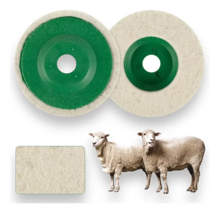 Kit 325 - 2 Discos Flap Feltro 100mm Polir Inox Alumínio Metal - Imagem 3