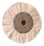 Disco Ventilado Algodão Natural 35CM - Polimento Acrilico Plastico / Espelhamento de Metais Aluminio Inox