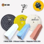 KIT 369 - 15cm Polimento Brilho Espelhamento Rodas Aluminio Inox Moto - Imagem 2