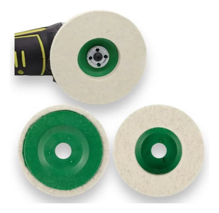 Kit 325 - 2 Discos Flap Feltro 100mm Polir Inox Alumínio Metal - Imagem 2