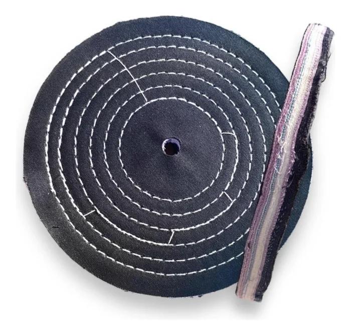 Roda/Polia Lona 35CM - Polimento Pesado Metais em Geral Aço Ferro Moveis da Jardim - Imagem 1