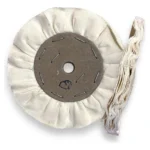 Disco Ventilado Algodão Natural 15CM - Polimento Acrilico Plastico / Espelhamento de Metais Aluminio Inox