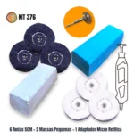 Kit 376 - 50MM Micro Retifica Polimento Brilho Restaurar Dremel Inox - Imagem 2