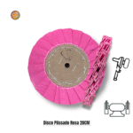 Disco Plissado Rosa 20CM - Corte e Polimento em Metais Alumínio Inox Rodas Tanque - Imagem 2