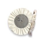 Disco Ventilado Algodão Natural 25CM - Polimento Acrilico Plastico Espelhamento de Metais Aluminio Inox