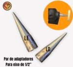 2 Pinos Moto Esmeril (Direito + Esquerdo) Ponta Cônica - Ourives Dental Alicate Cutelaria Ouro Joias