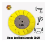 Disco Ventilado Amarelo 20CM - Alto Brilho Metais Aluminio Inox Faca Ferramentas Rodas - Imagem 2