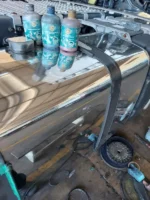 Disco Ventilado Algodão Natural 25CM - Polimento Acrilico Plastico Espelhamento de Metais Instrumentos Musicais - Imagem 2