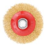 Escova Circular Ondulada Aço Carbono Latonado M14 100mm MTX - Imagem 3