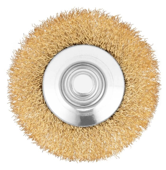 Escova Circular Ondulada Aço Carbono Latonado M14 100mm MTX - Imagem 4