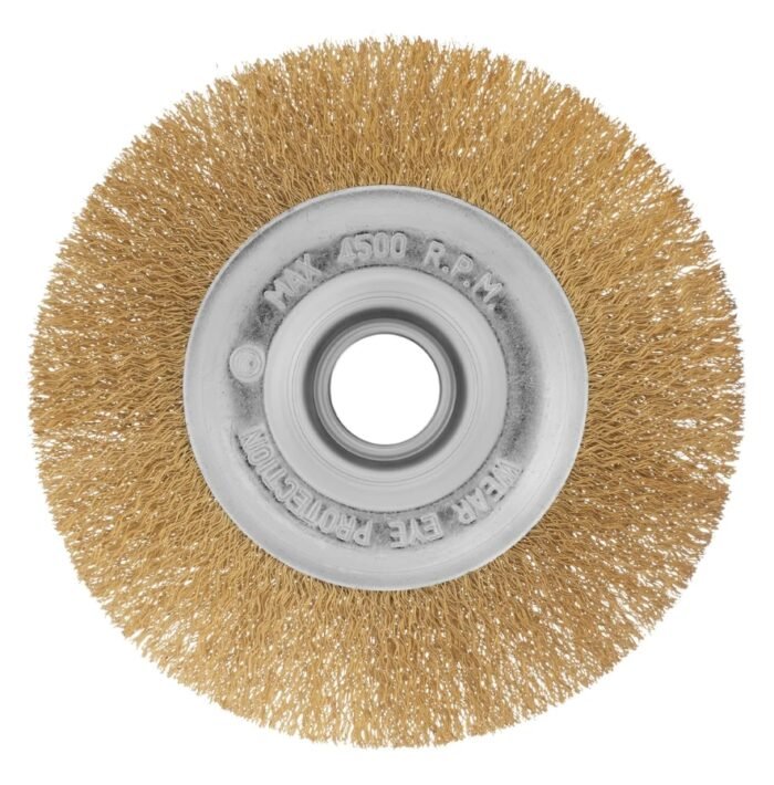 Escova Aço Carbono Circular Ondulado Furo 22,2mm 150mm - Imagem 2