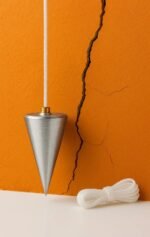 Prumo de Centro Cônico Aço 400g Cortão 5 Metro Pedreiro - Imagem 2