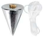 Prumo de Centro Cônico Aço 400g Cortão 5 Metro Pedreiro