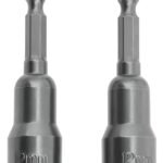 Bits Soquete Magnético Parafusadeira 1/4'' x 12mm 2 Peças