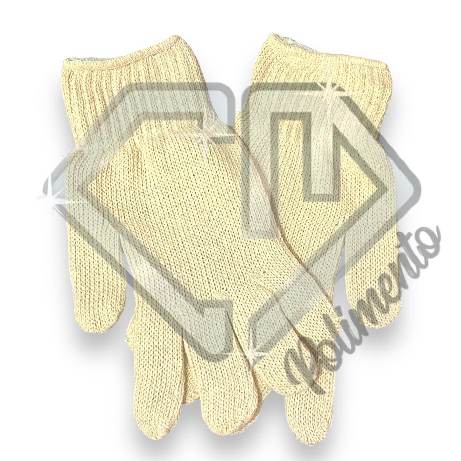 2 Luvas Tricotada 4 Fios 5 Pares Luva Tricotada 4 Fios - Branca 1ª Linha - Segurança - Imagem 1