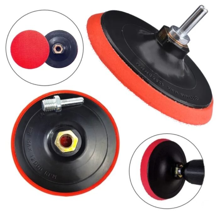 Suporte Espuma Velcro Para Fixar Lixa Para Furadeira 125mm - Imagem 2