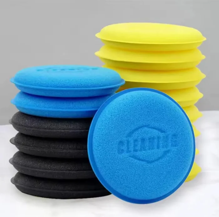 Kit 384 - 2 Aplicadores Espuma Macia Para Cera Automotiva Plástico - Imagem 3