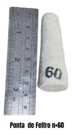Ponta Cônica De Feltro N° 60 - Dental Relógio Ouro Prótese Jóias - Imagem 2