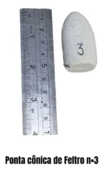 Ponta Cônica De Feltro N° 03 - Joias Dental Ouro Relógio Prótese - Imagem 2