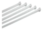 Kit 100 Uni Abraçadeiras Nylon 250x4,8mm Branco Enforca Gato - Imagem 2
