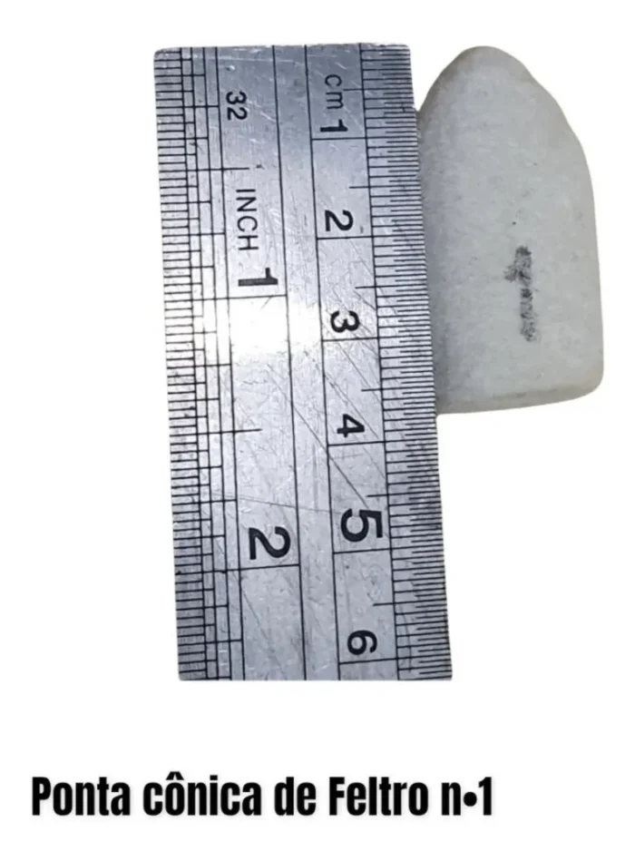 Ponta Cônica De Feltro N° 01 - Joias Dental Ouro Relógio Prótese - Imagem 2