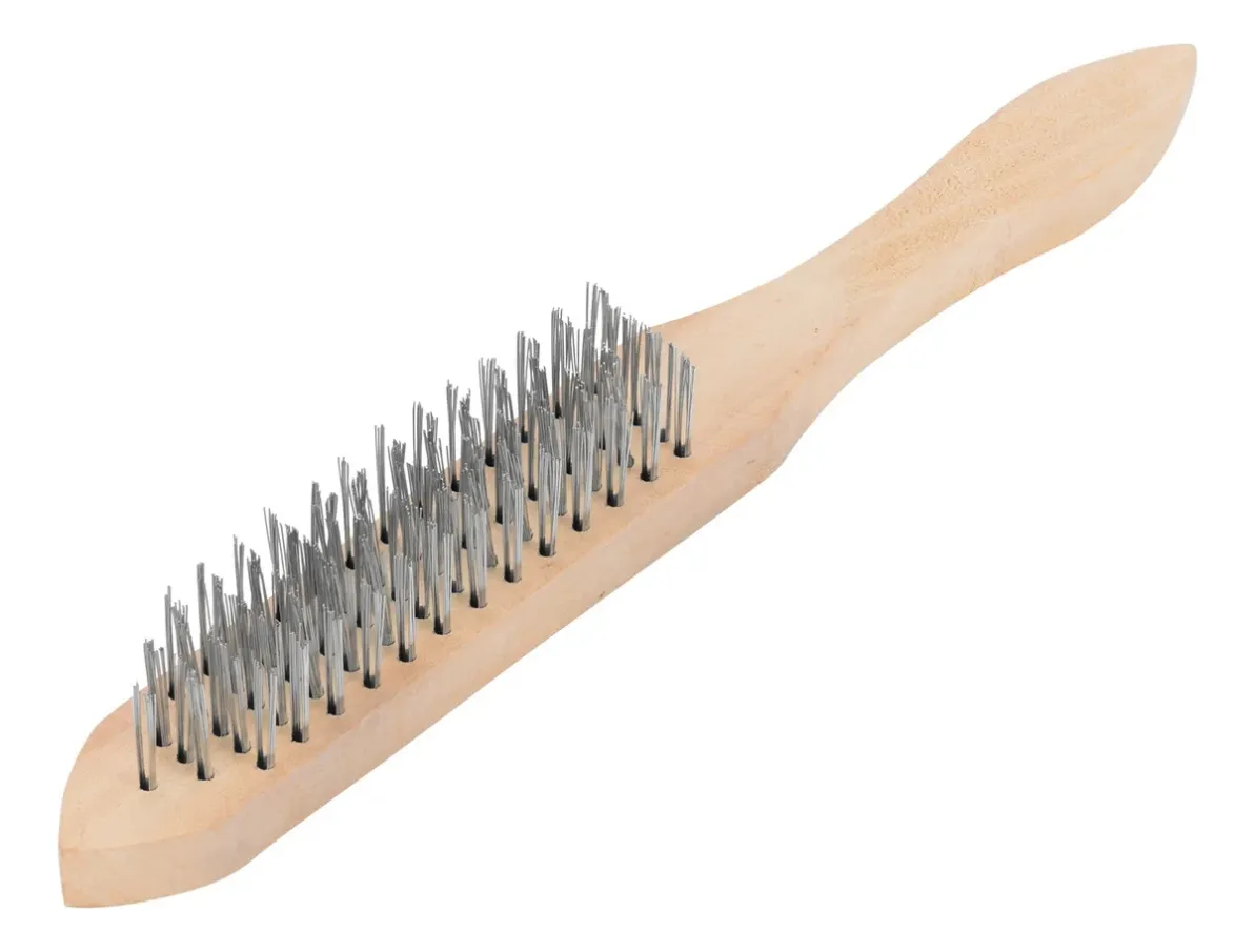 D_NQ_NP_2X_986241-MLB93050865414_092025-F.webp Escova de Aço Manual 5 Fileiras Limpeza Metal Grelha Ferro - Imagem 1