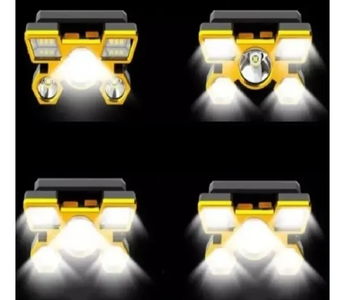 Lanterna de Cabeça Recarregável Farol LED Portátil Camping - Imagem 3