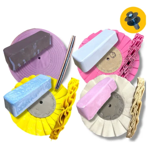 Kit 387 - 9 Peças Discos 30cm Polimento Inox Aluminio Ferro