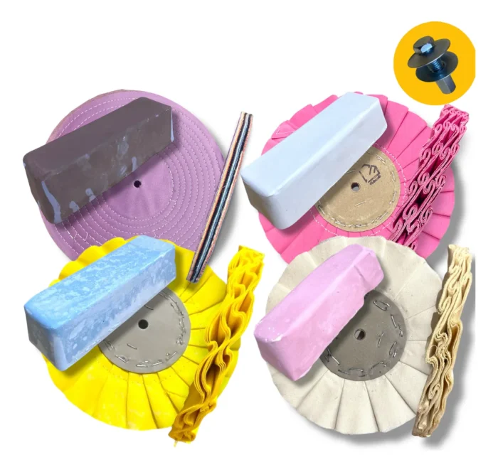 Kit 387 - 9 Peças Discos 30cm Polimento Inox Aluminio Ferro