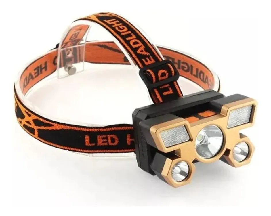 Lanterna de Cabeça Recarregável Farol LED Portátil Camping Lanterna de Cabeça Recarregável Farol LED Portátil Camping