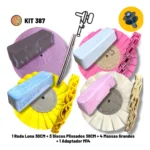 Kit 387 - 9 Peças Discos 30cm Polimento Inox Aluminio Ferro - Imagem 2