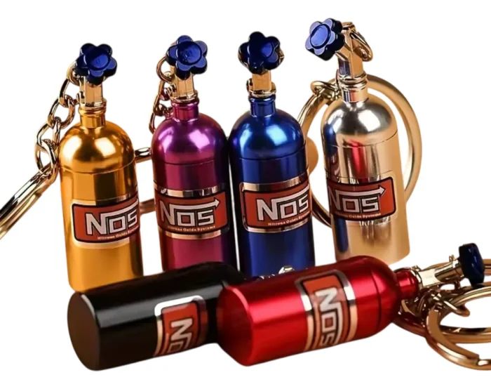1 Chaveiro Mini Garrafa De Nitrogenio Turbo Nos Carro Cilindro - Imagem 5