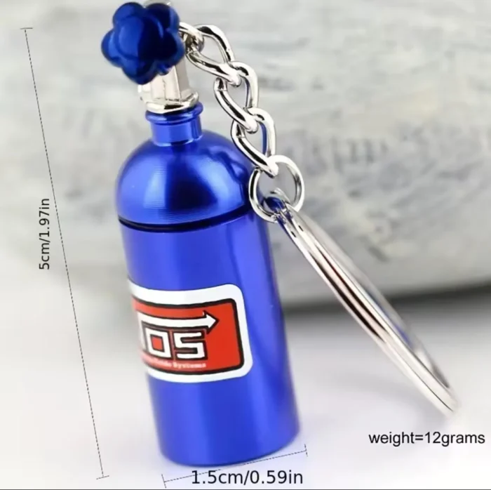 1 Chaveiro Mini Garrafa De Nitrogenio Turbo Nos Carro Cilindro - Imagem 4